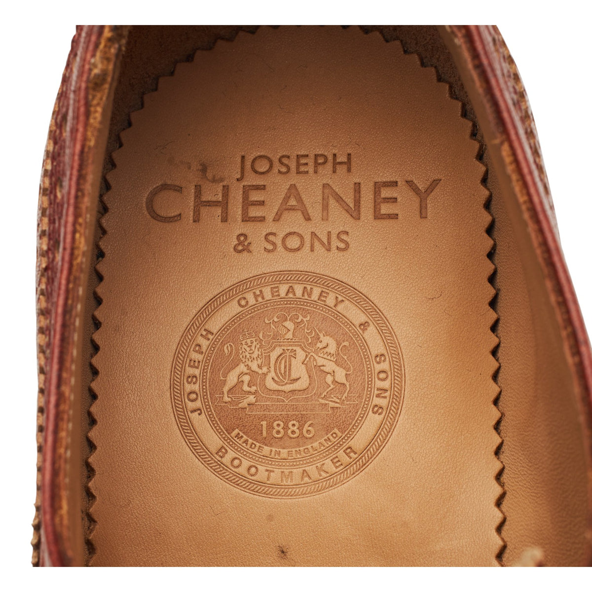 'Tarbert' Tan Brown Deerskin Leather Oxford Brogues UK 7 F