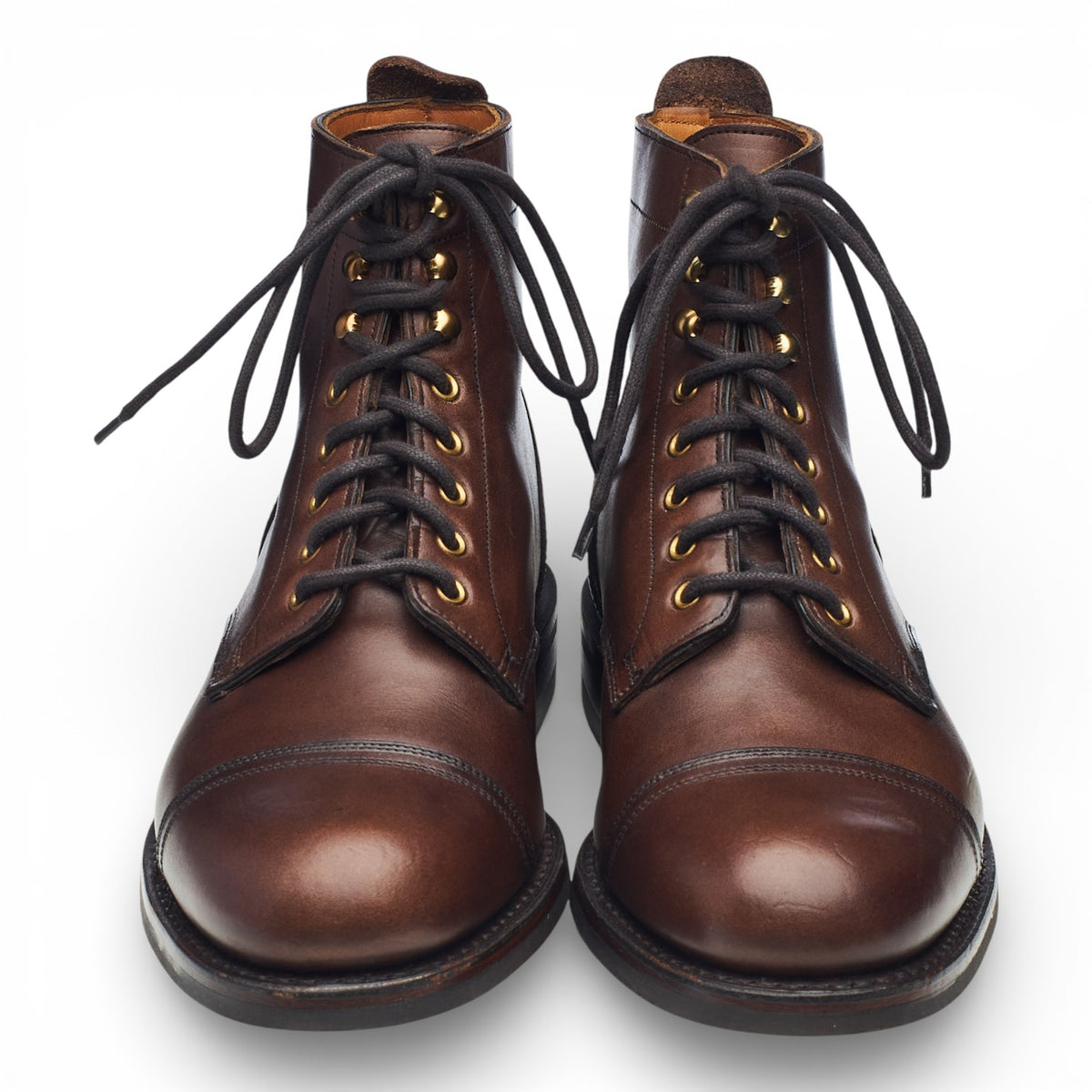 Herring 'Badminton' Brown Waxy Leather Boots UK 7 F