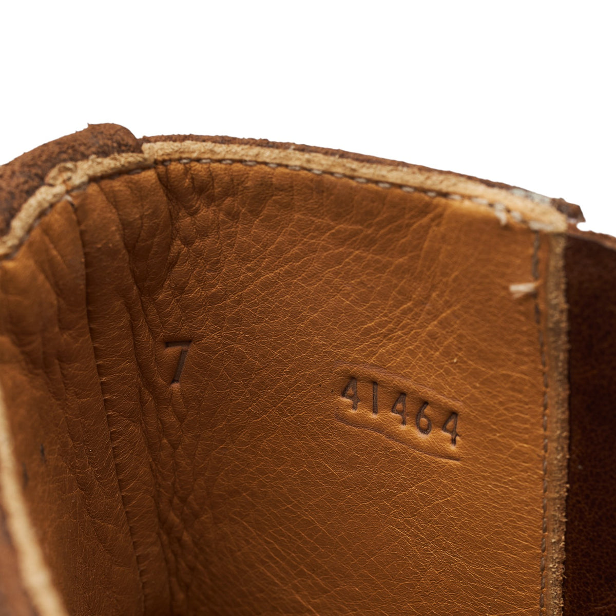 Brown Waxed  Horsehide Leather Side Zip Boots UK 7