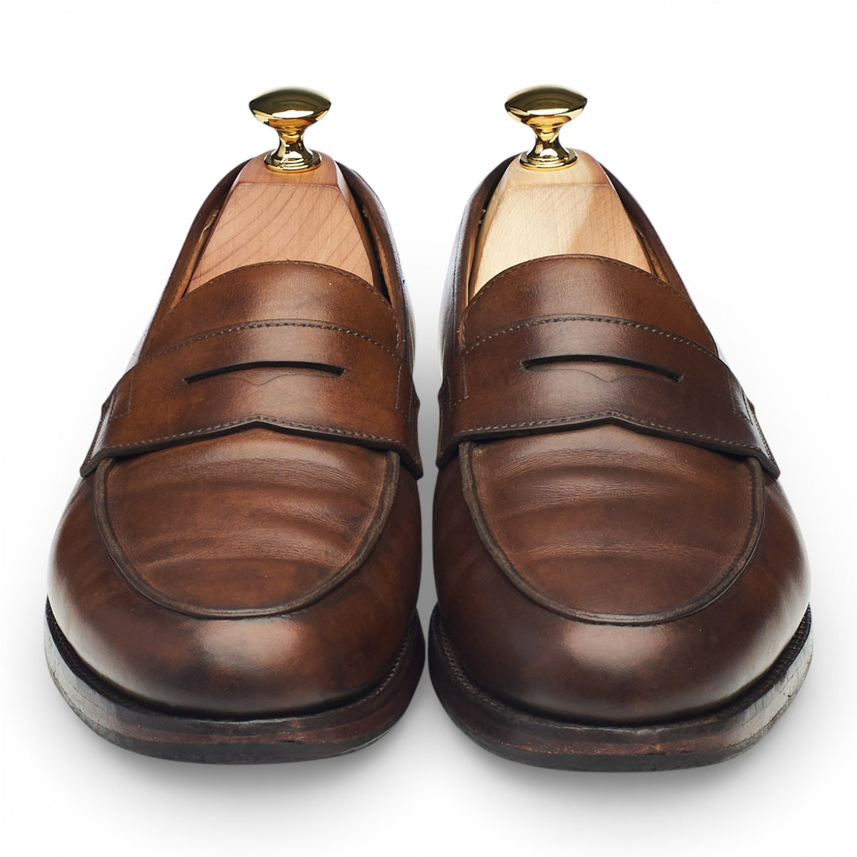 'Grantham 2' Brown Leather Loafers UK 7 E