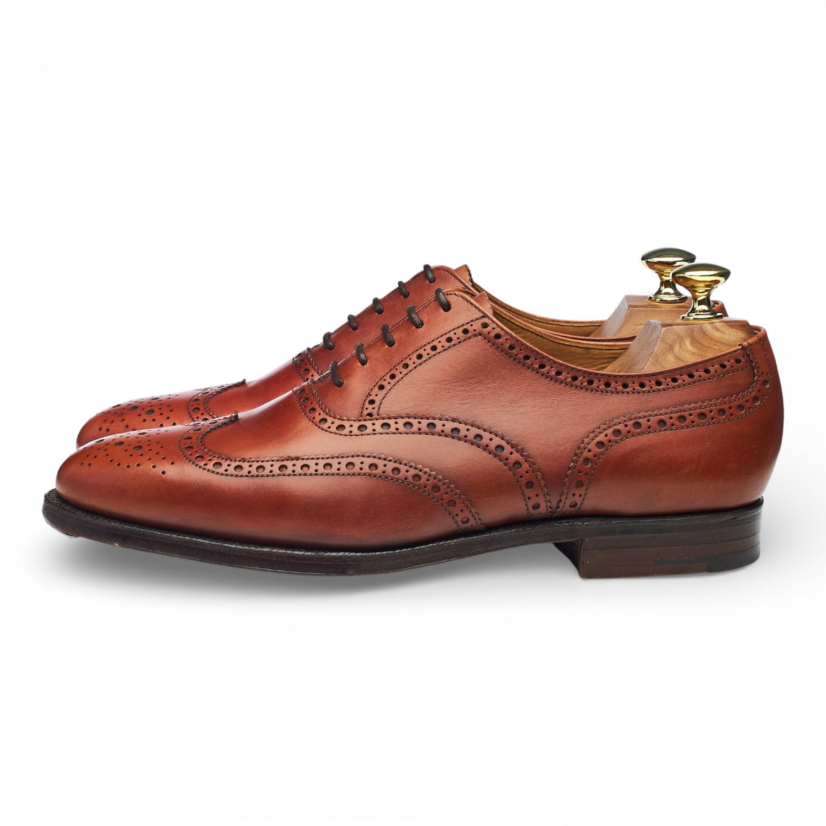 Shipton & Heneage 'Albemarle' Tan Brown Leather Oxford Brogues UK 7 E