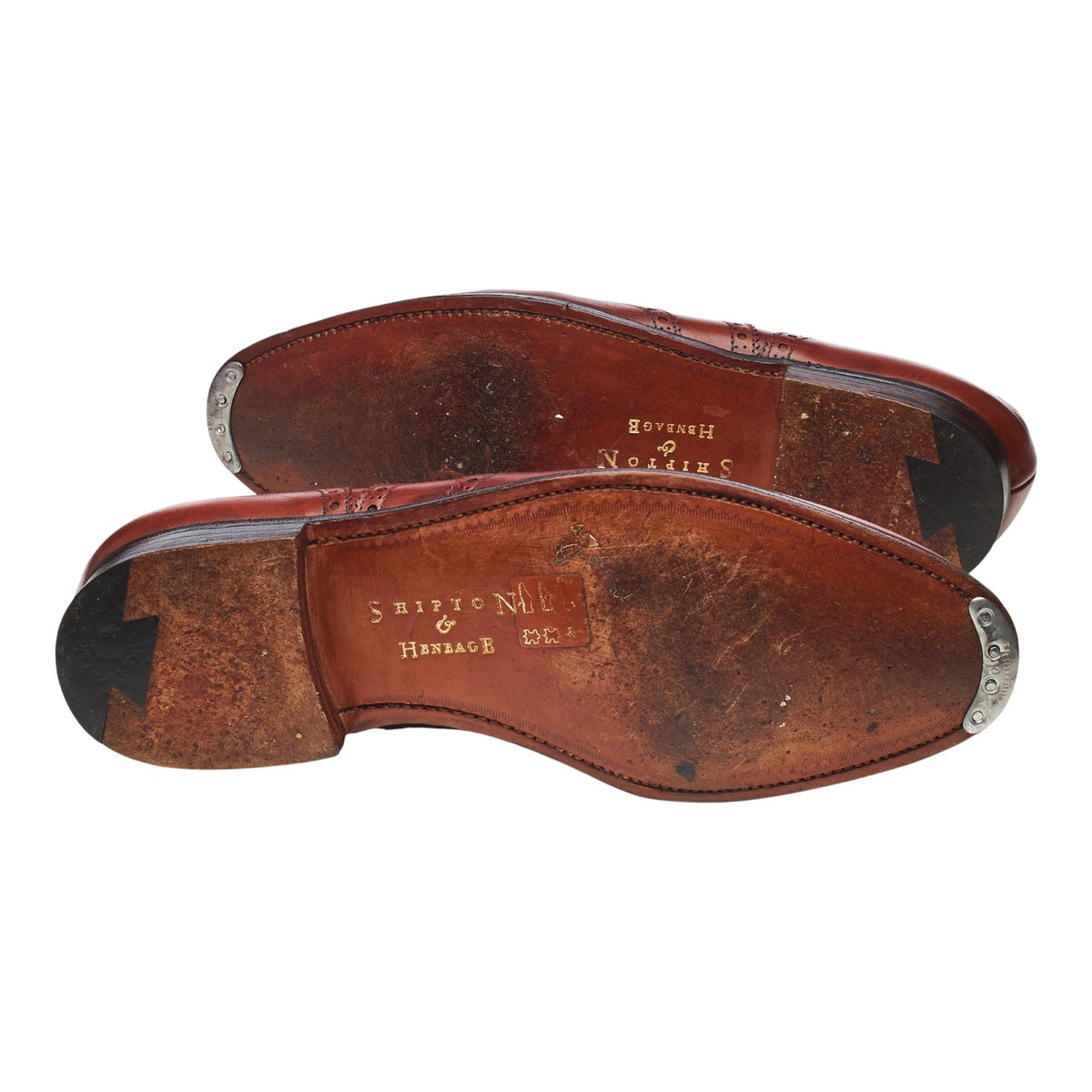 Shipton & Heneage 'Albemarle' Tan Brown Leather Oxford Brogues UK 7 E