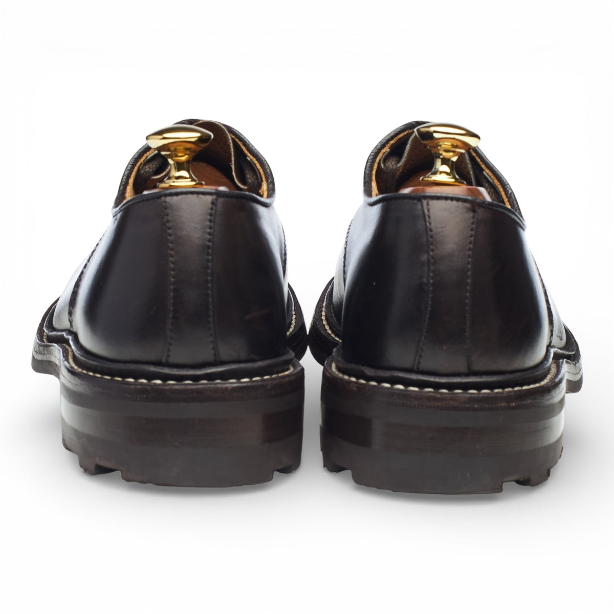 'Heath' Dark Brown Leather Apron Derby UK 6.5