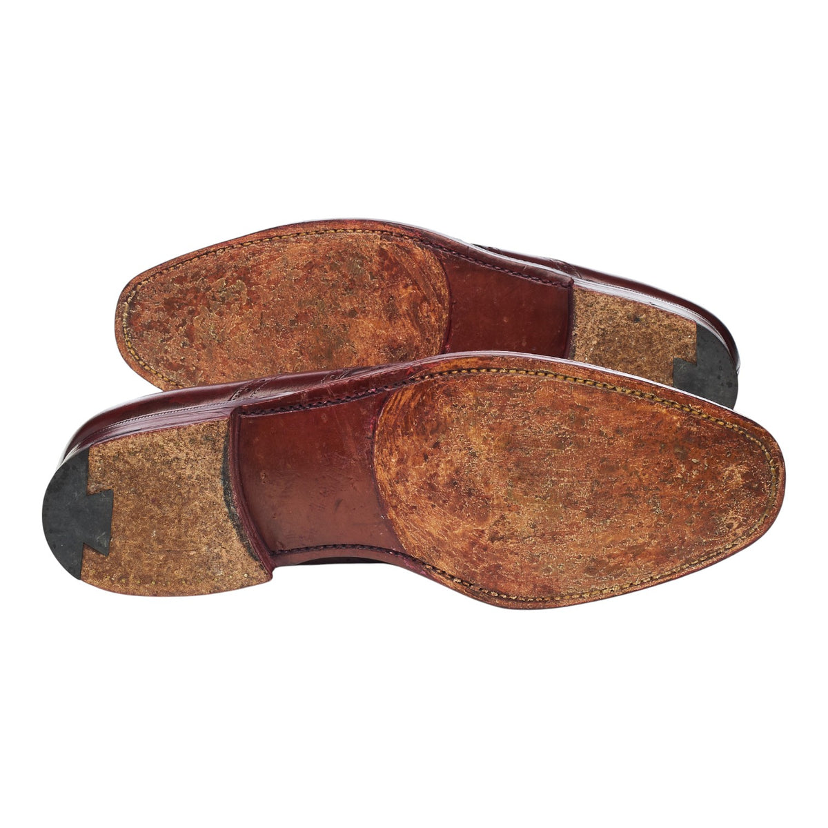 Masterclass Burgundy Leather Brogue Loafers UK 9.5 G