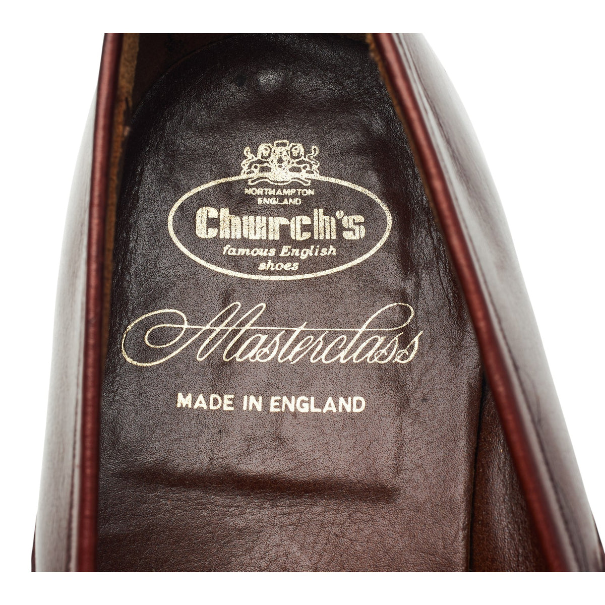 Masterclass Burgundy Leather Brogue Loafers UK 9.5 G