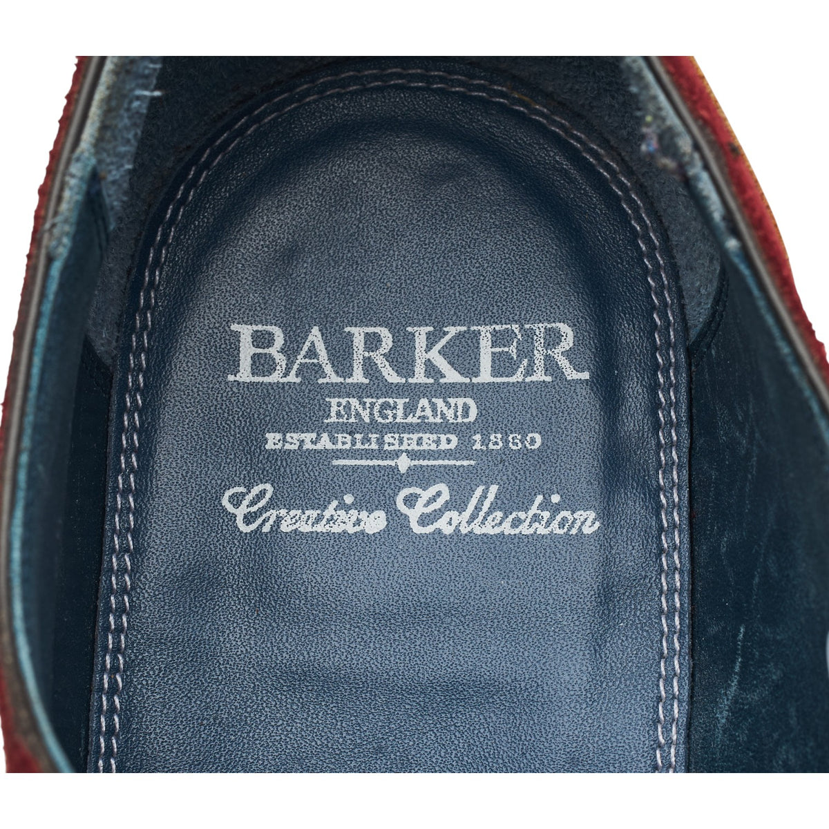 'McClean' Tan Brown Leather & Burgundy Suede Oxford Brogues UK 9.5 F