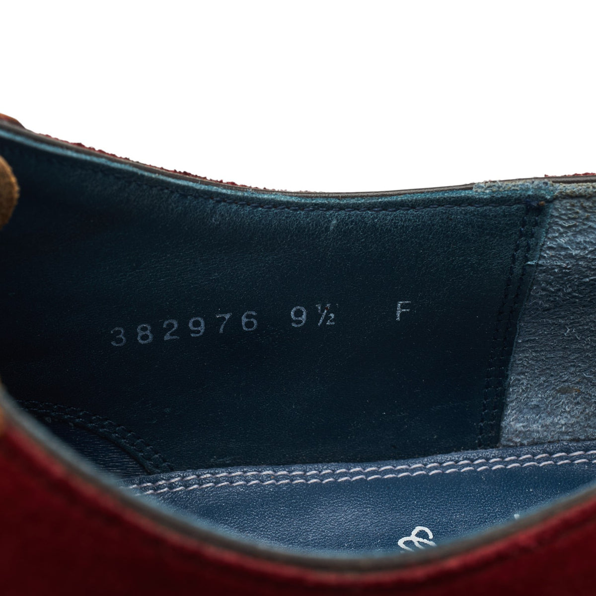 'McClean' Tan Brown Leather & Burgundy Suede Oxford Brogues UK 9.5 F