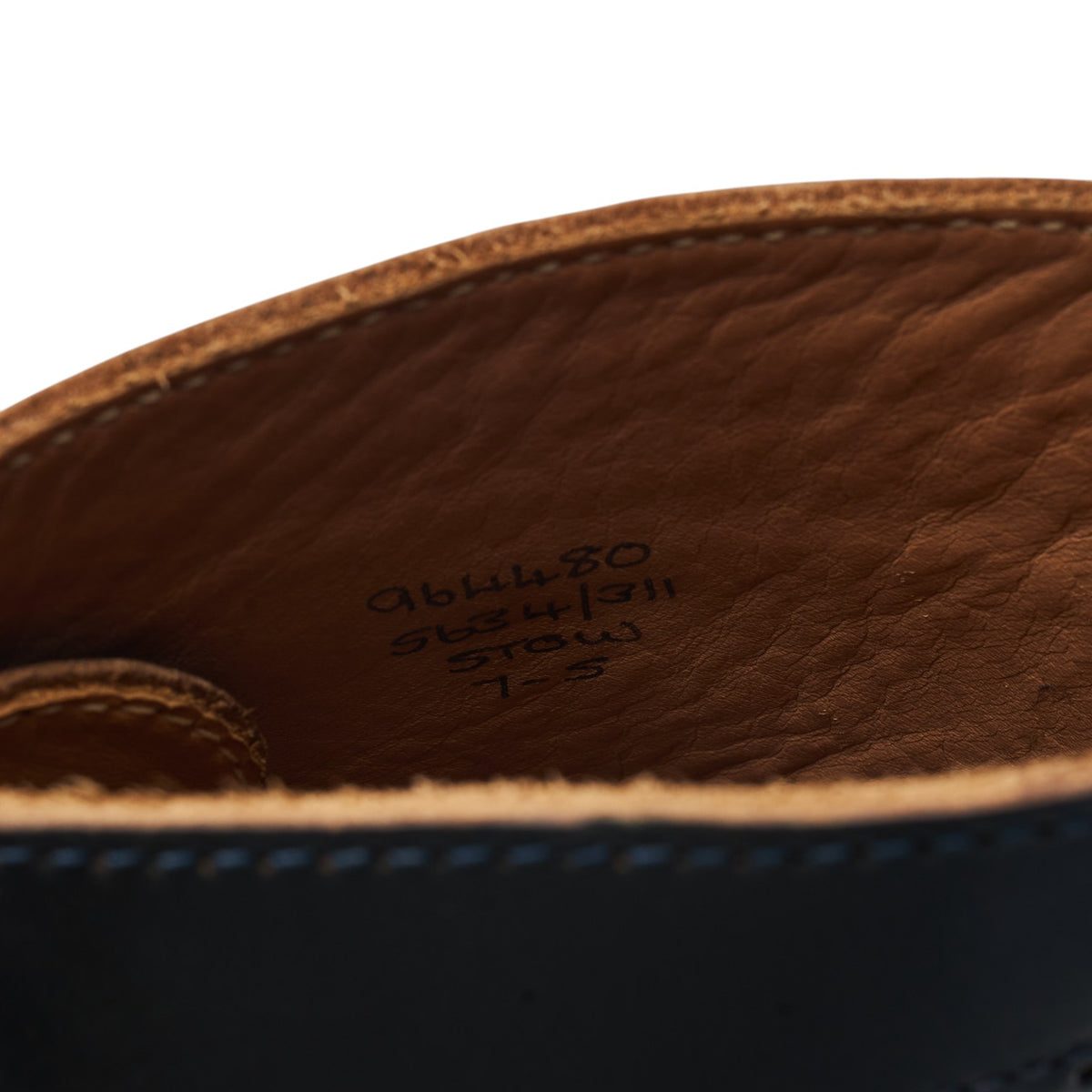 Herring 'Stow' Navy Blue Chromexcel Leather Brogue Boots UK 7