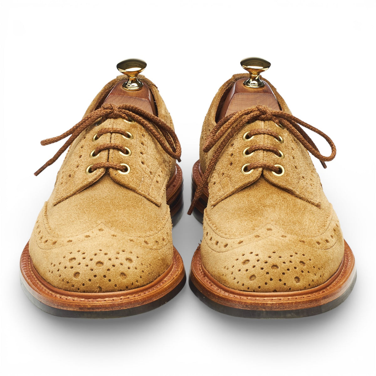 'Bourton' Sand Suede Derby Brogues UK 6.5