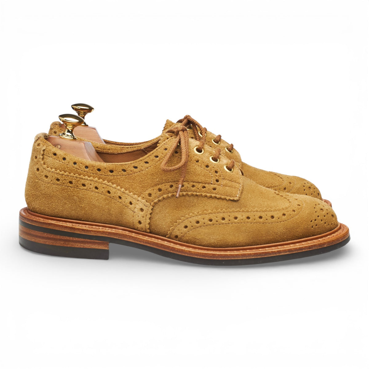 'Bourton' Sand Suede Derby Brogues UK 6.5