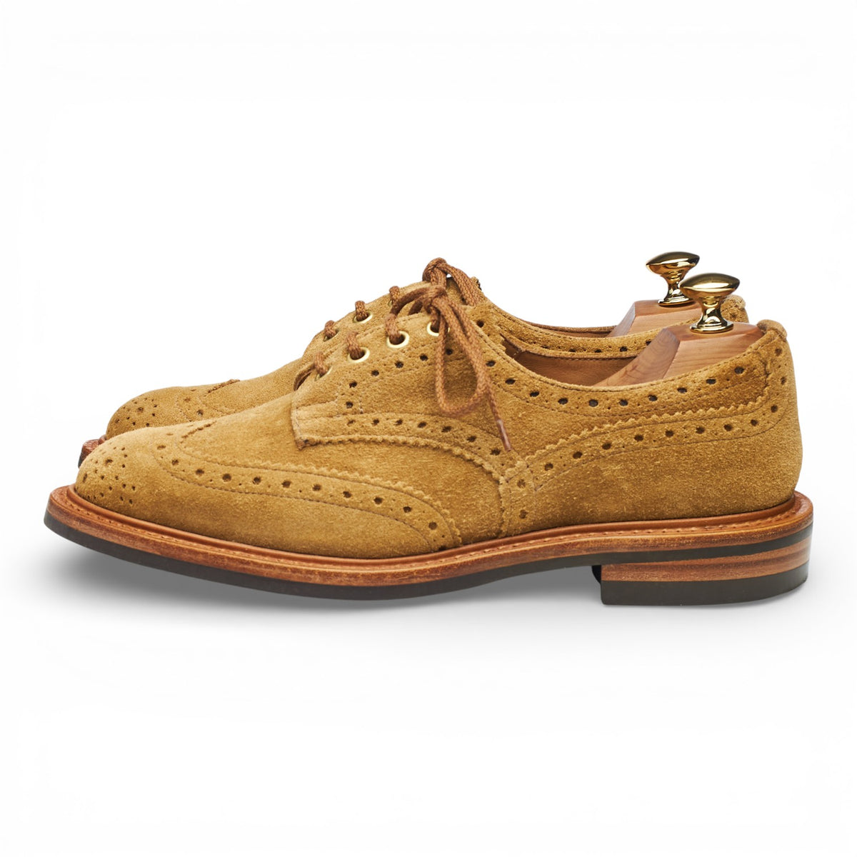 'Bourton' Sand Suede Derby Brogues UK 6.5