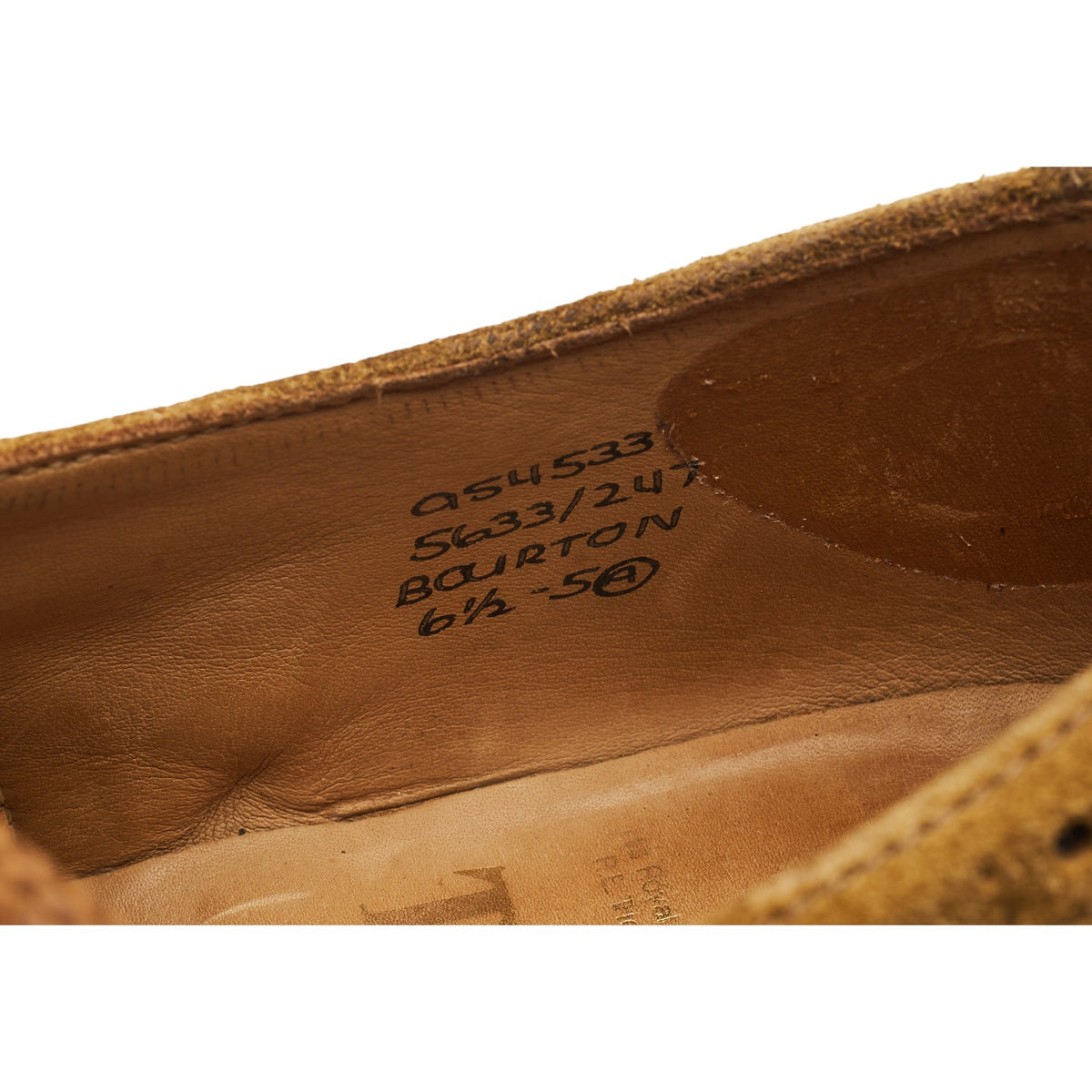 'Bourton' Sand Suede Derby Brogues UK 6.5