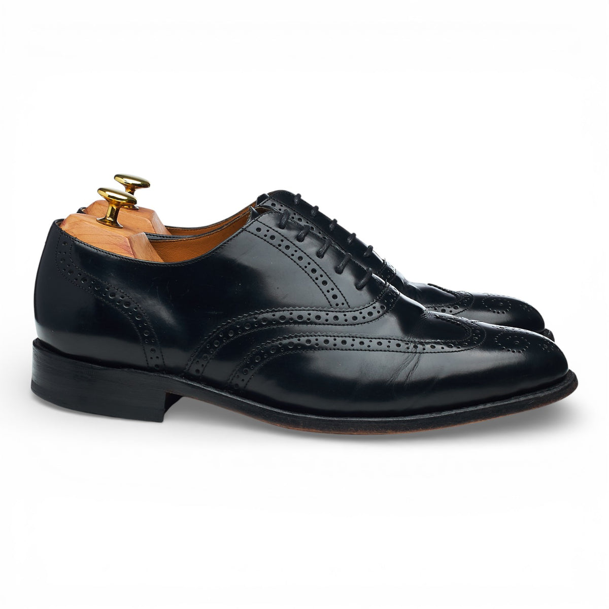 'Albert' Black Leather Oxford Brogues UK 8.5 G