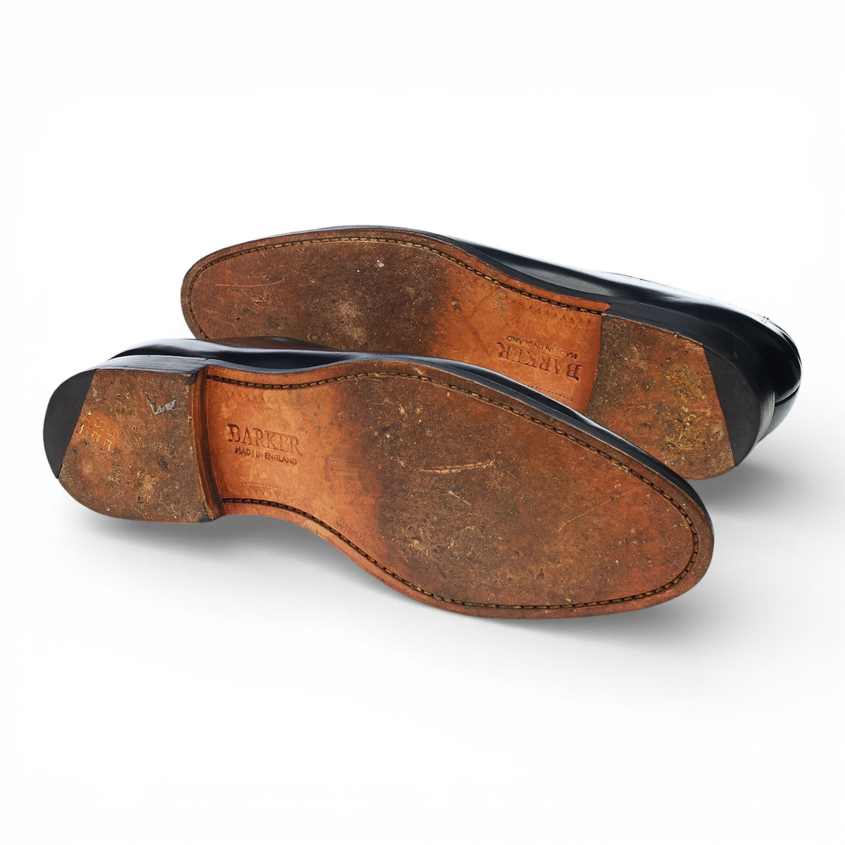 'Nelson' Black Leather Wholecut Oxford UK 8 G