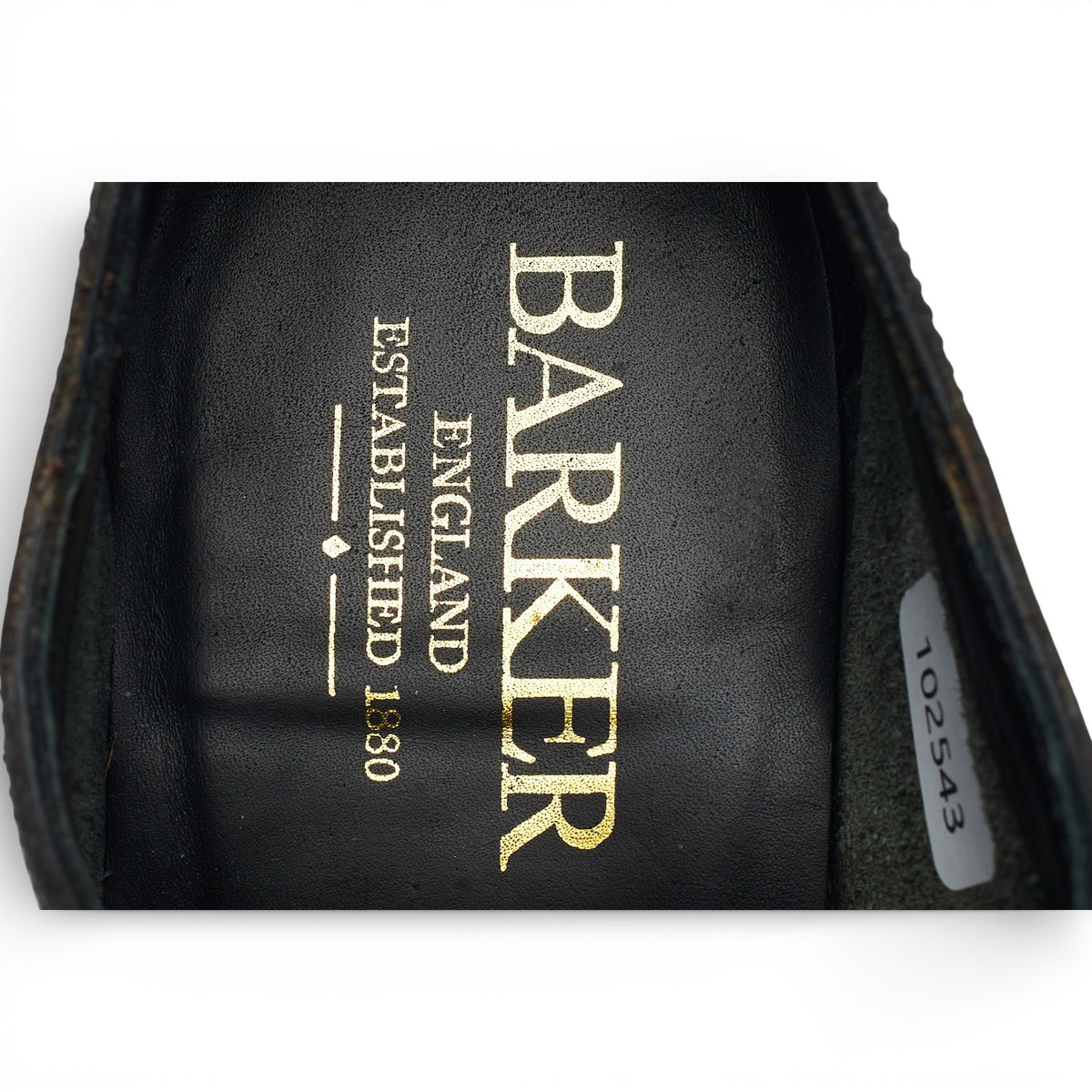 'Nelson' Black Leather Wholecut Oxford UK 8 G