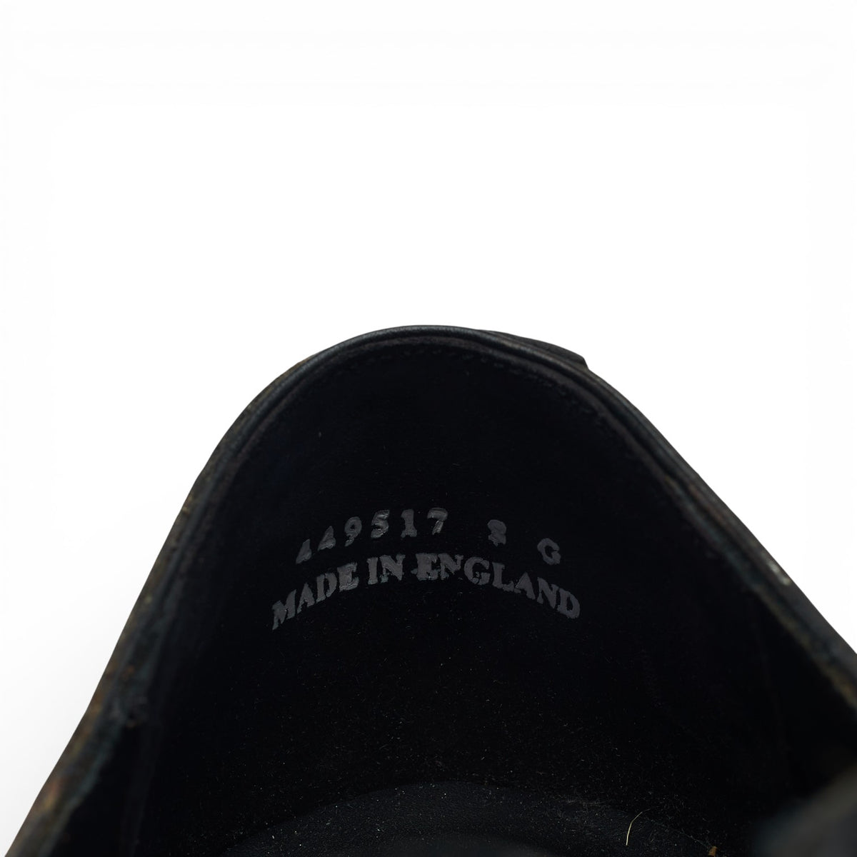 'Nelson' Black Leather Wholecut Oxford UK 8 G