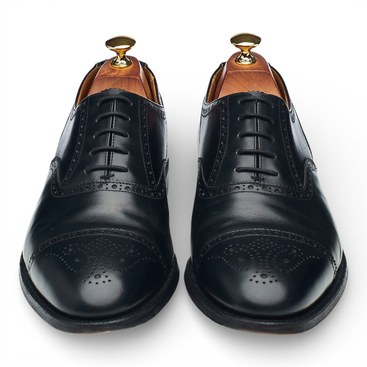 Shipton & Heneage 'Winchester' Black Leather Oxford Brogues UK 10 E