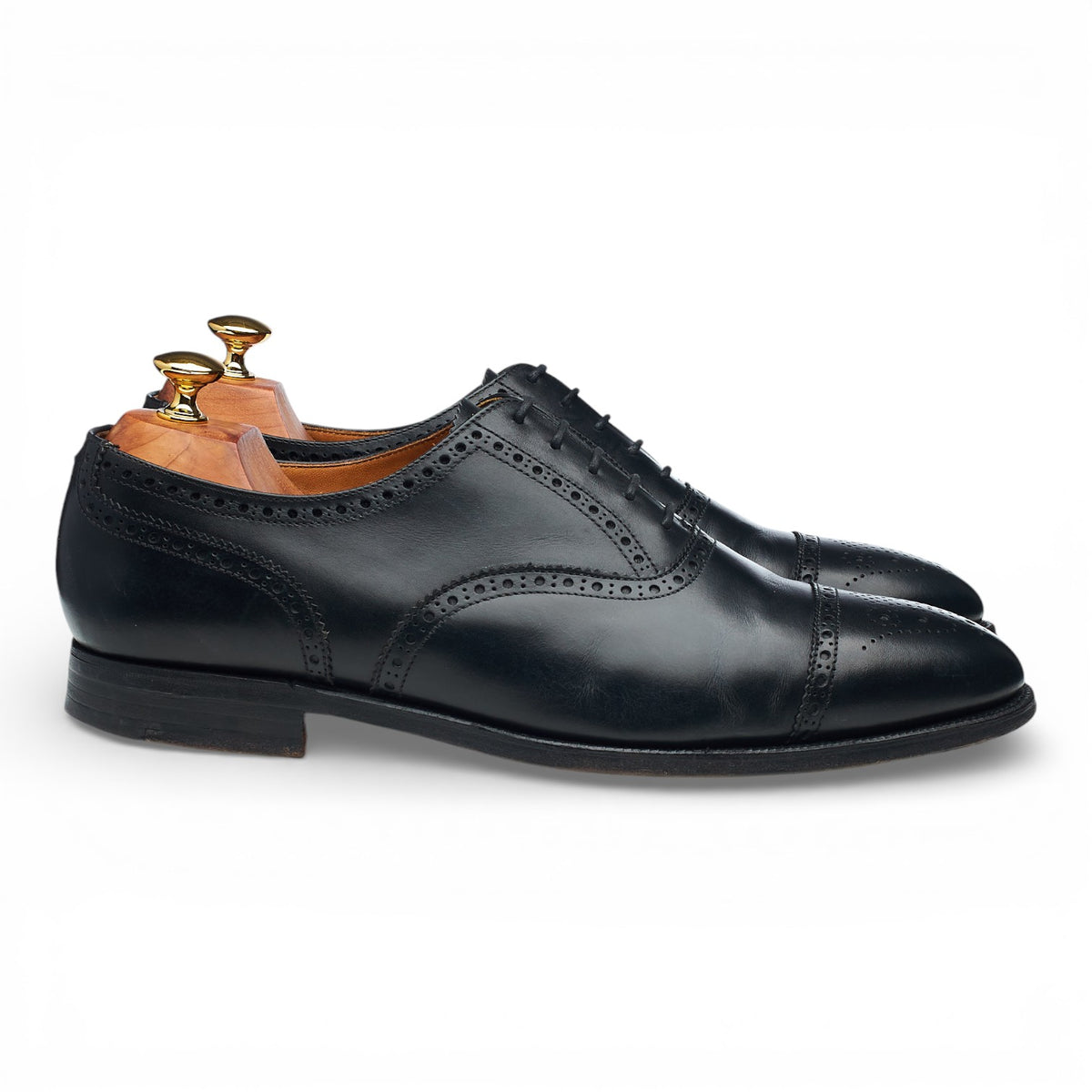 Shipton & Heneage 'Winchester' Black Leather Oxford Brogues UK 10 E
