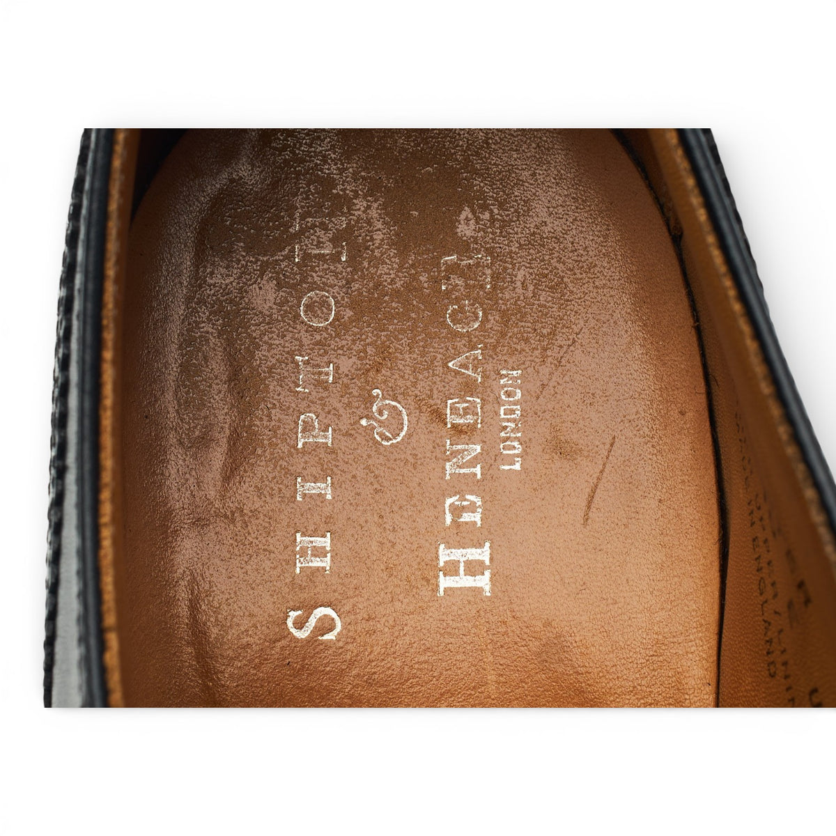 Shipton & Heneage 'Winchester' Black Leather Oxford Brogues UK 10 E