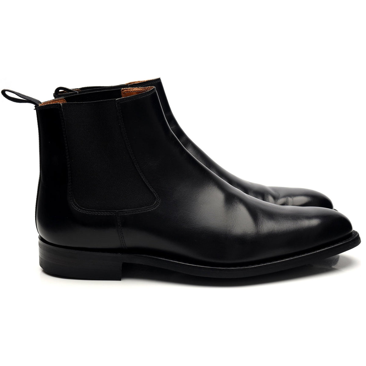 &#39;Doncaster&#39; Black Leather Chelsea Boots UK 6 E