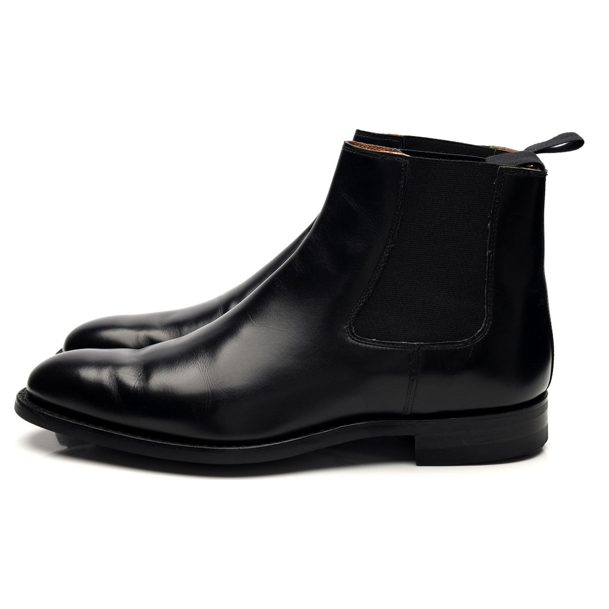 &#39;Doncaster&#39; Black Leather Chelsea Boots UK 6 E