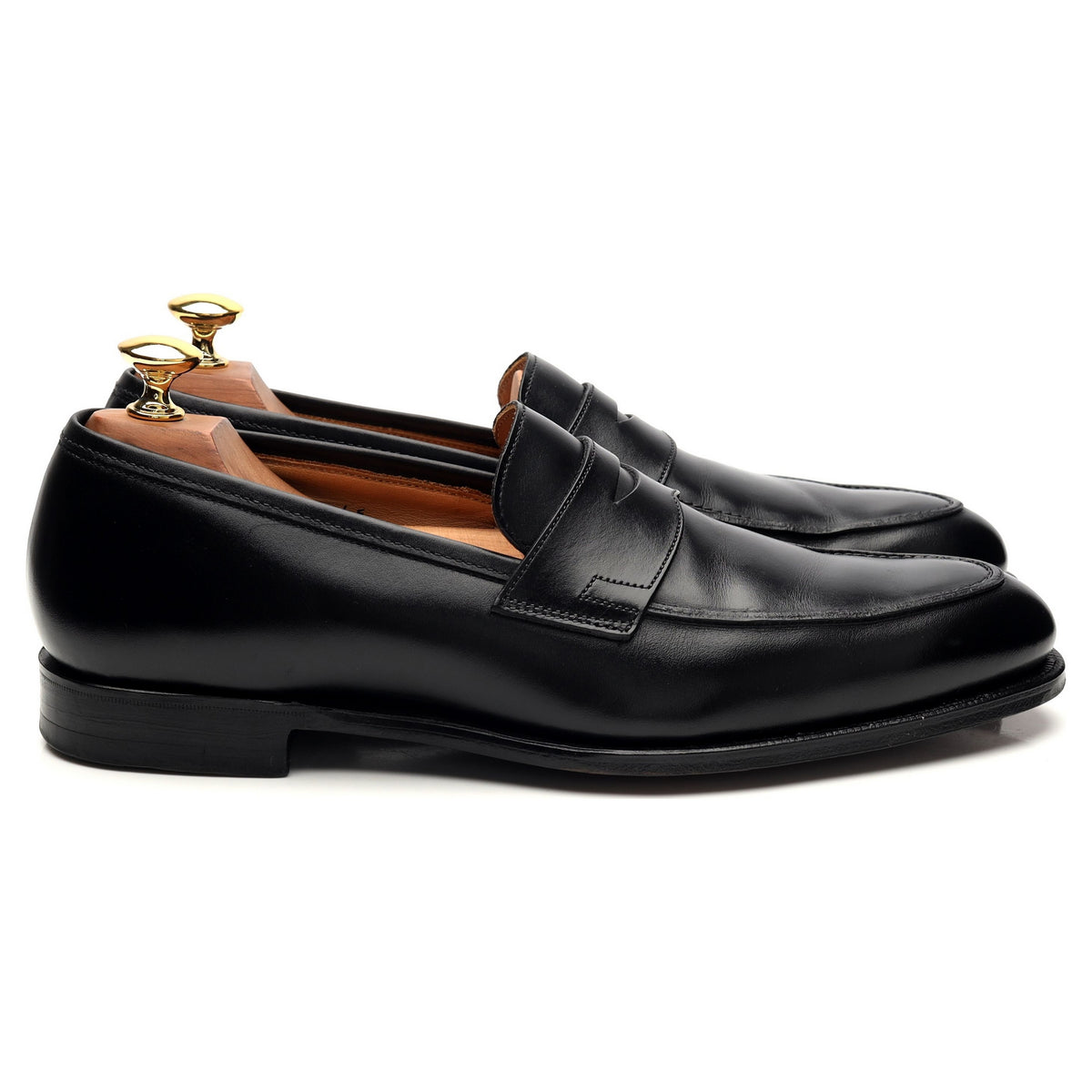 &#39;Crawford&#39; Black Leather Loafer UK 6 E