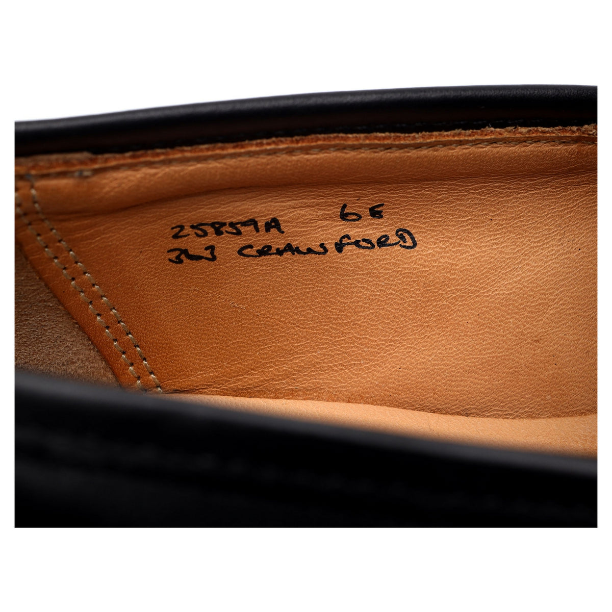 &#39;Crawford&#39; Black Leather Loafer UK 6 E