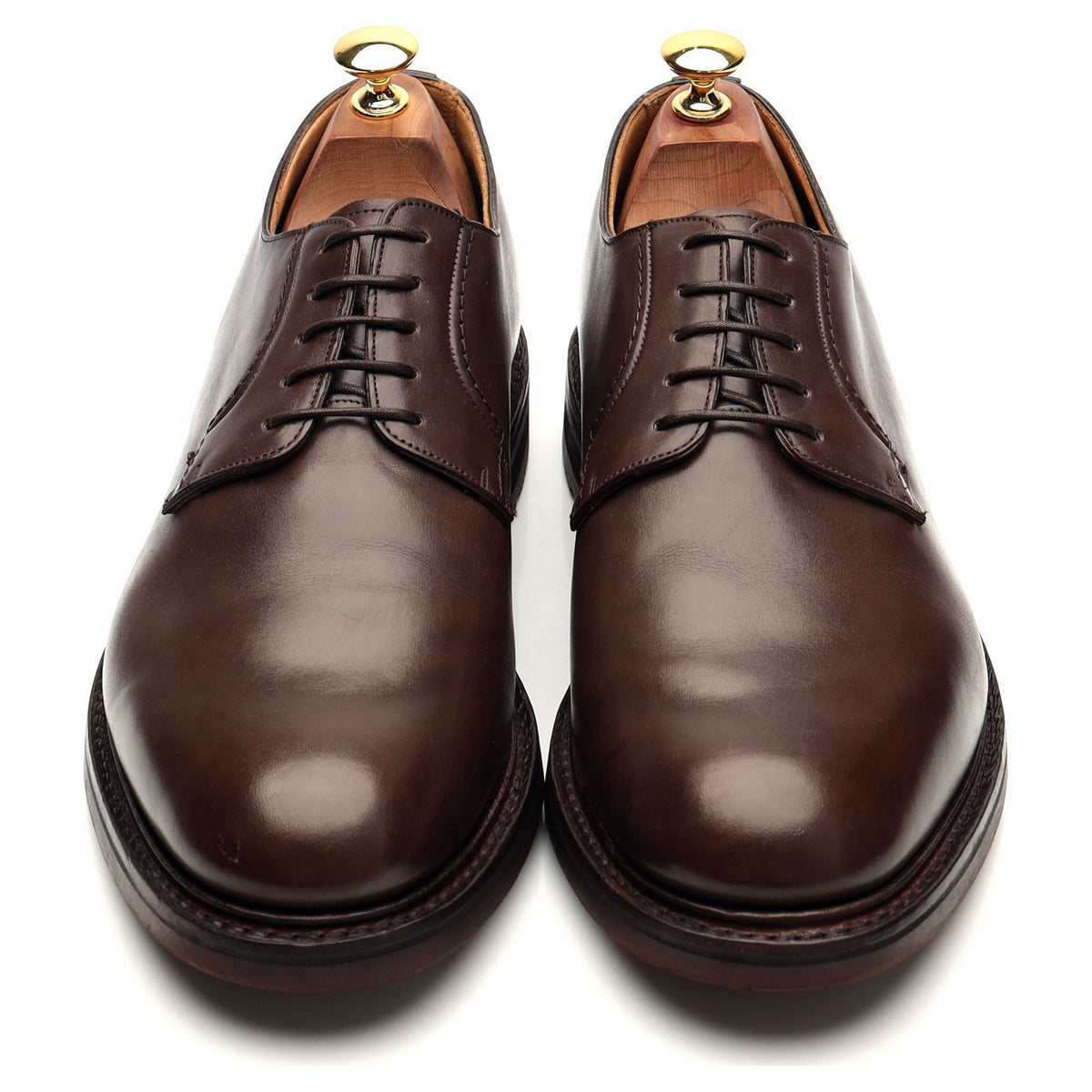 &#39;Woodbridge&#39; Dark Brown Leather Derby UK 9.5 G