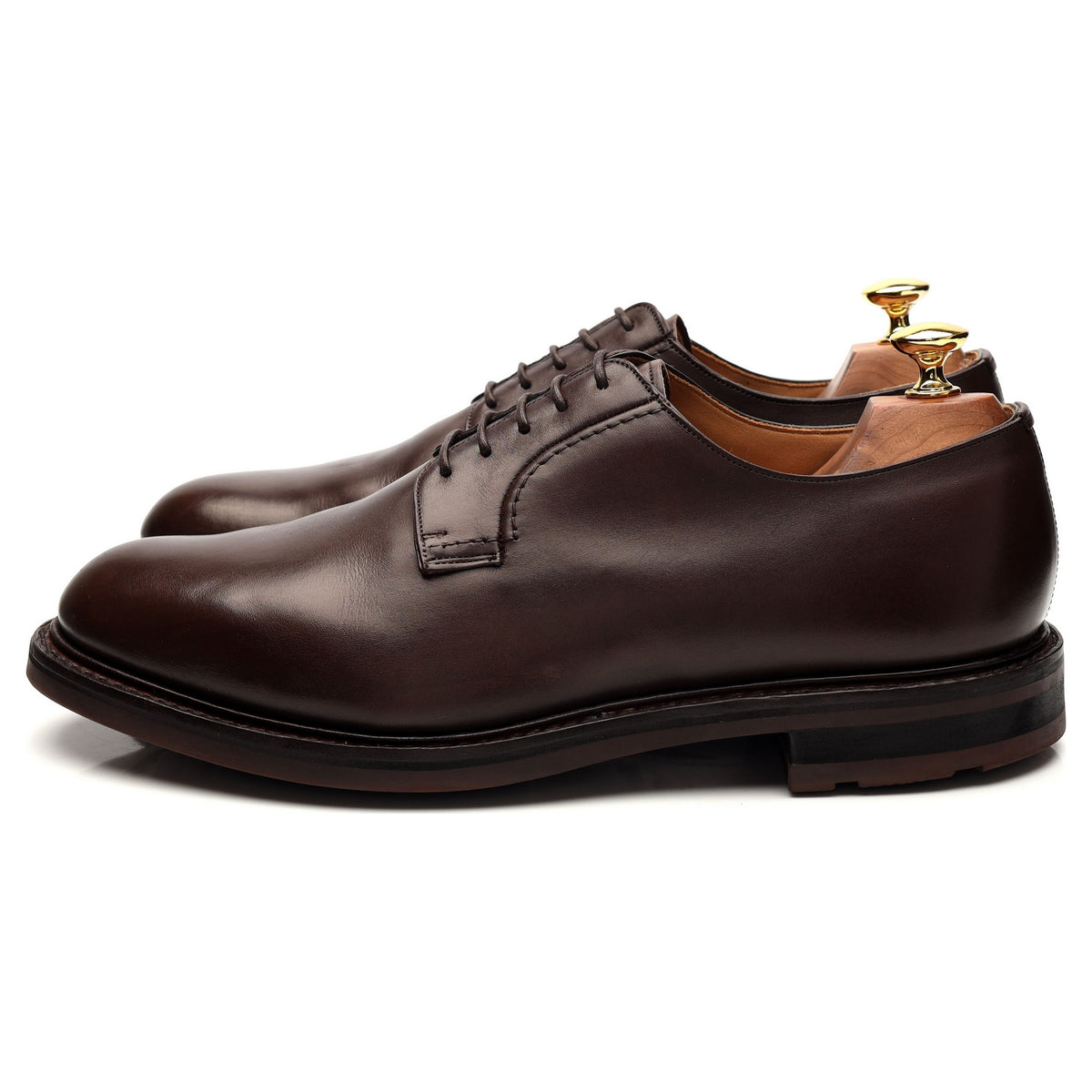 &#39;Woodbridge&#39; Dark Brown Leather Derby UK 9.5 G