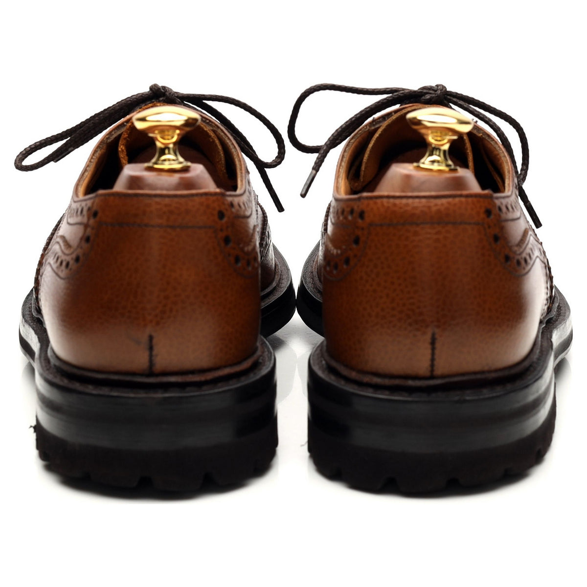 &#39;McPherson&#39; Tan Brown Leather Derby Brogue UK 9.5 G