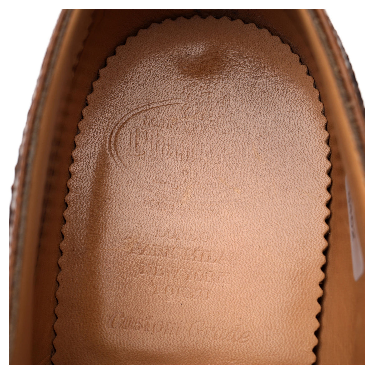 &#39;McPherson&#39; Tan Brown Leather Derby Brogue UK 9.5 G