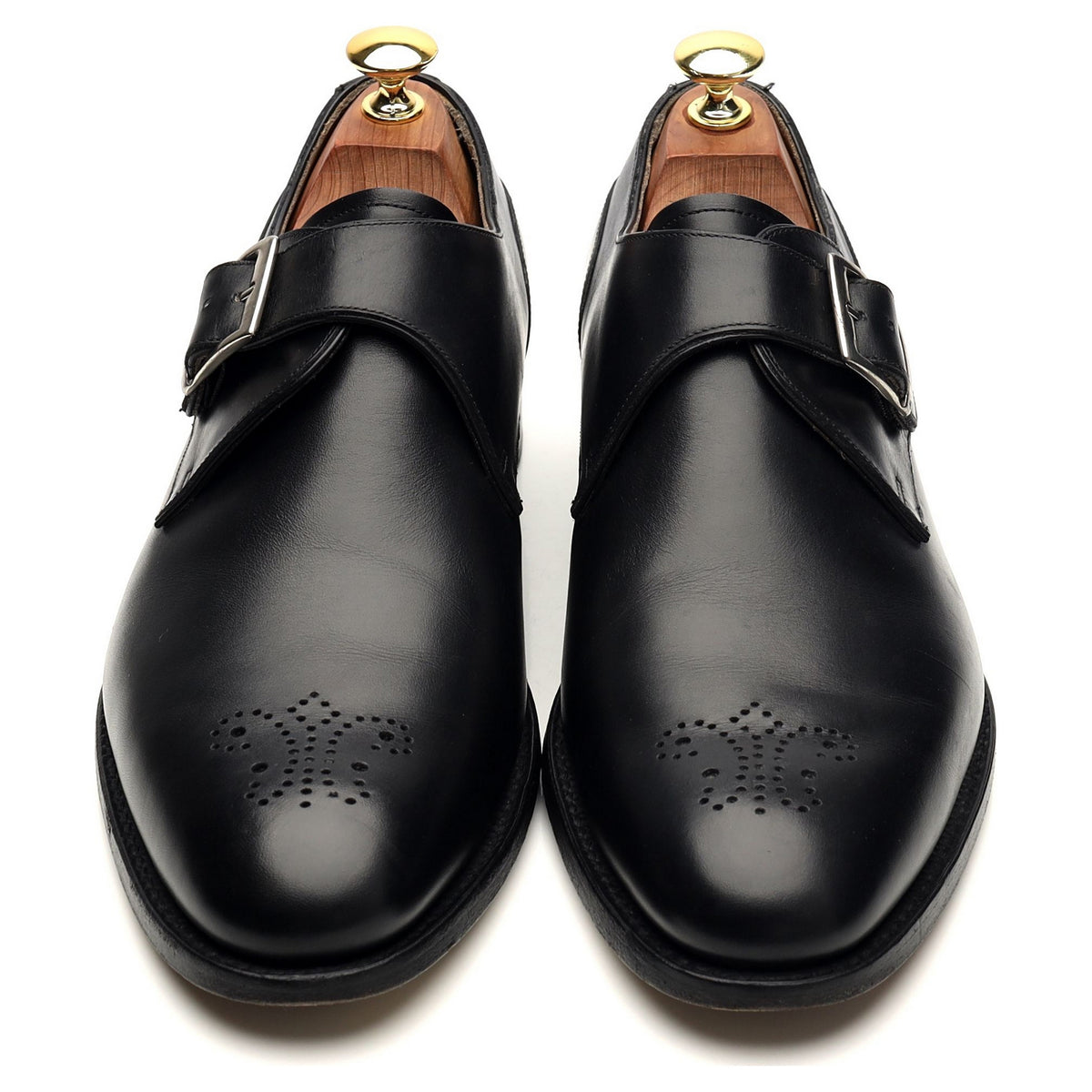 Barker &#39;Greenwich II&#39; Black Leather Monk Strap UK 8 F