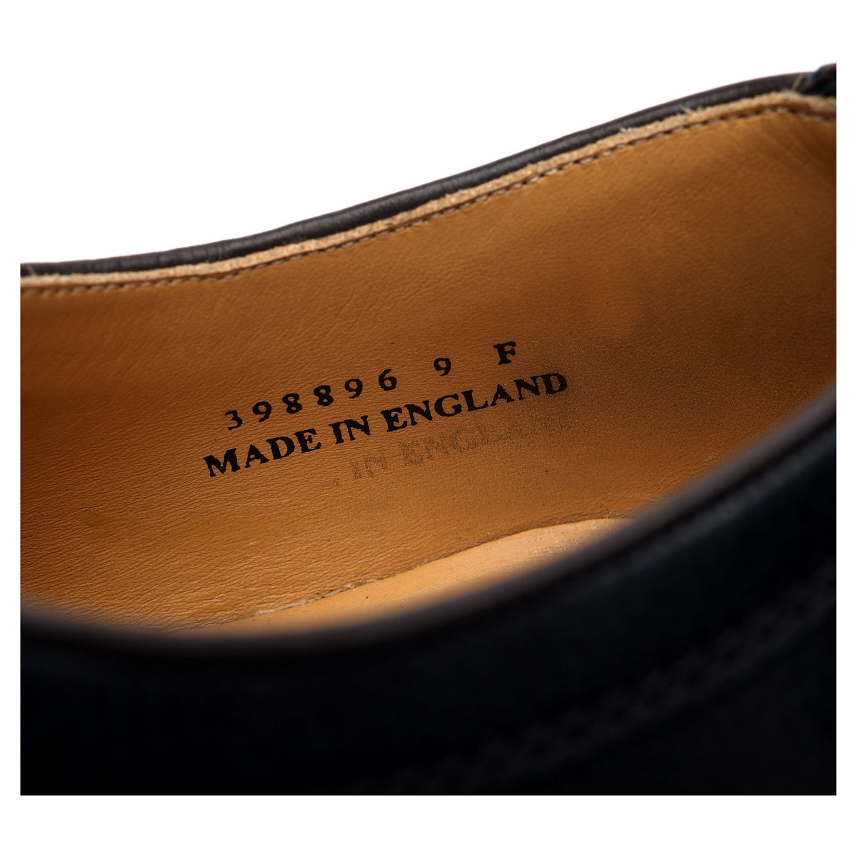 &#39;Skye&#39; Navy Blue Grain Leather Derby UK 9 F