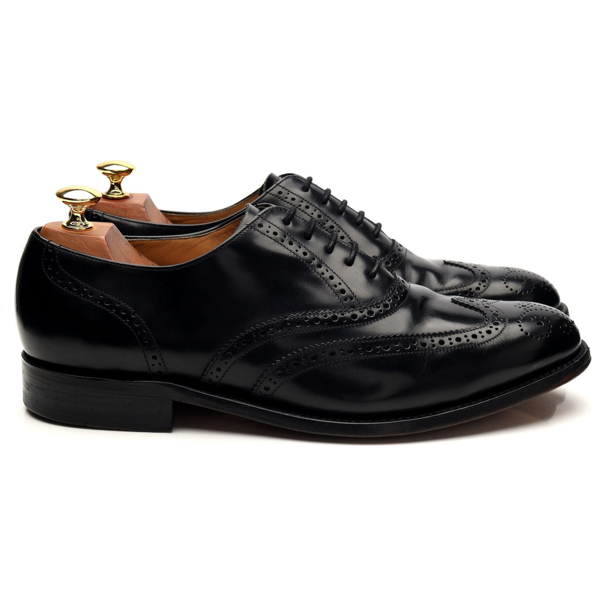 George Webb Black Leather Oxford Brogues UK 9 G