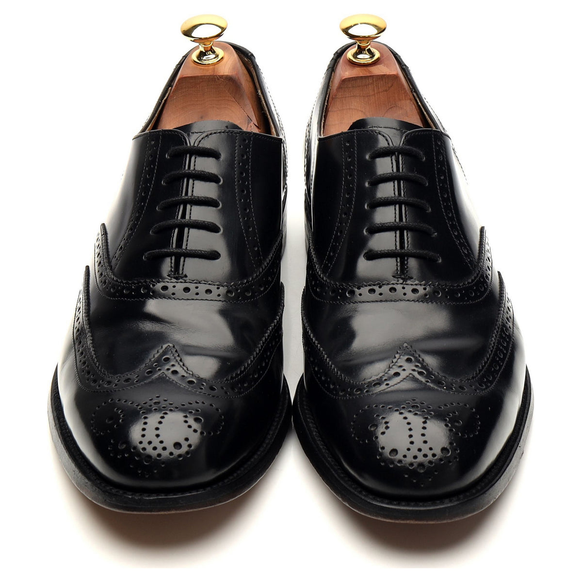 George Webb Black Leather Oxford Brogues UK 9 G