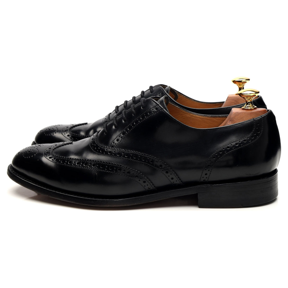 George Webb Black Leather Oxford Brogues UK 9 G