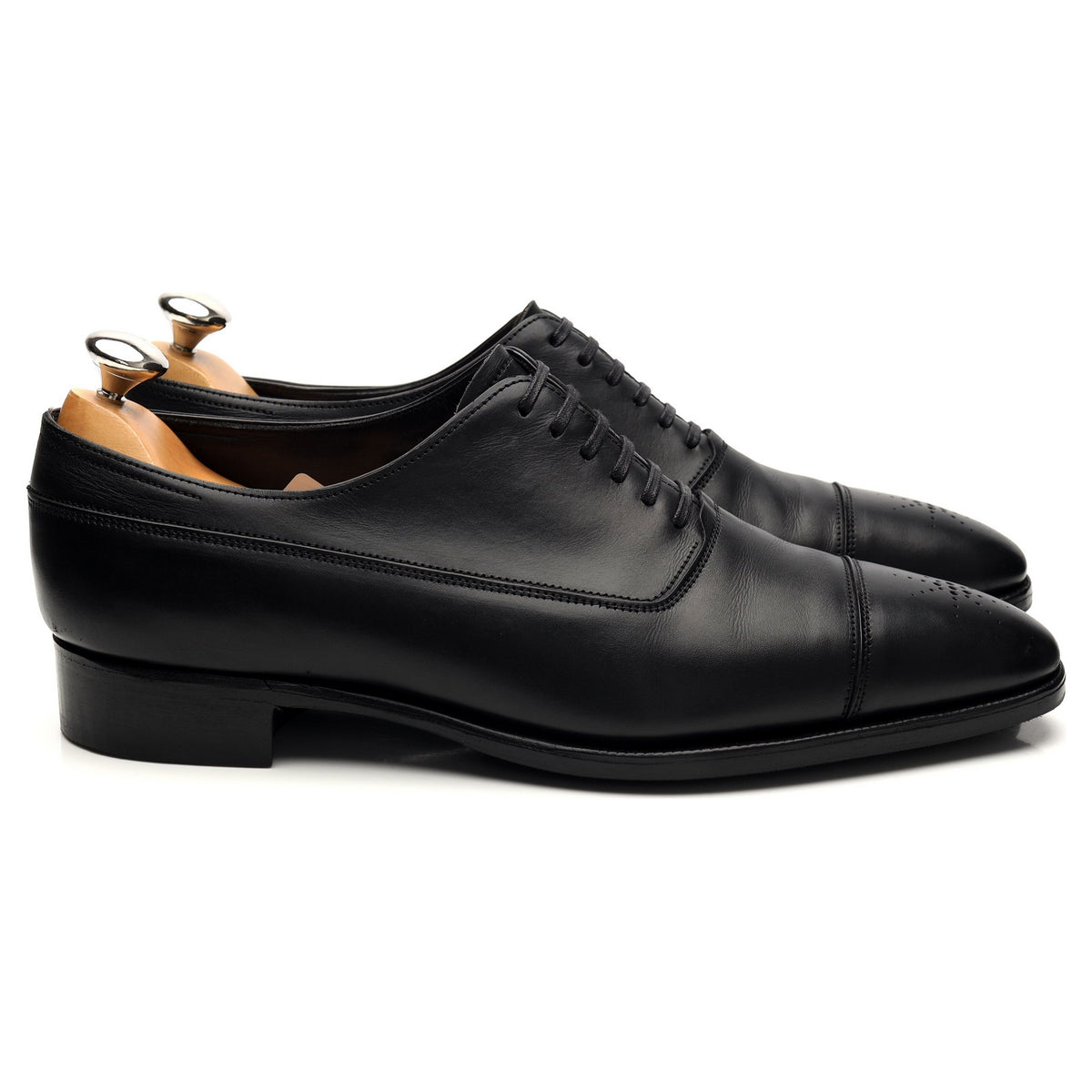 &#39;Sutton&#39; Black Leather Oxford UK 7.5 E