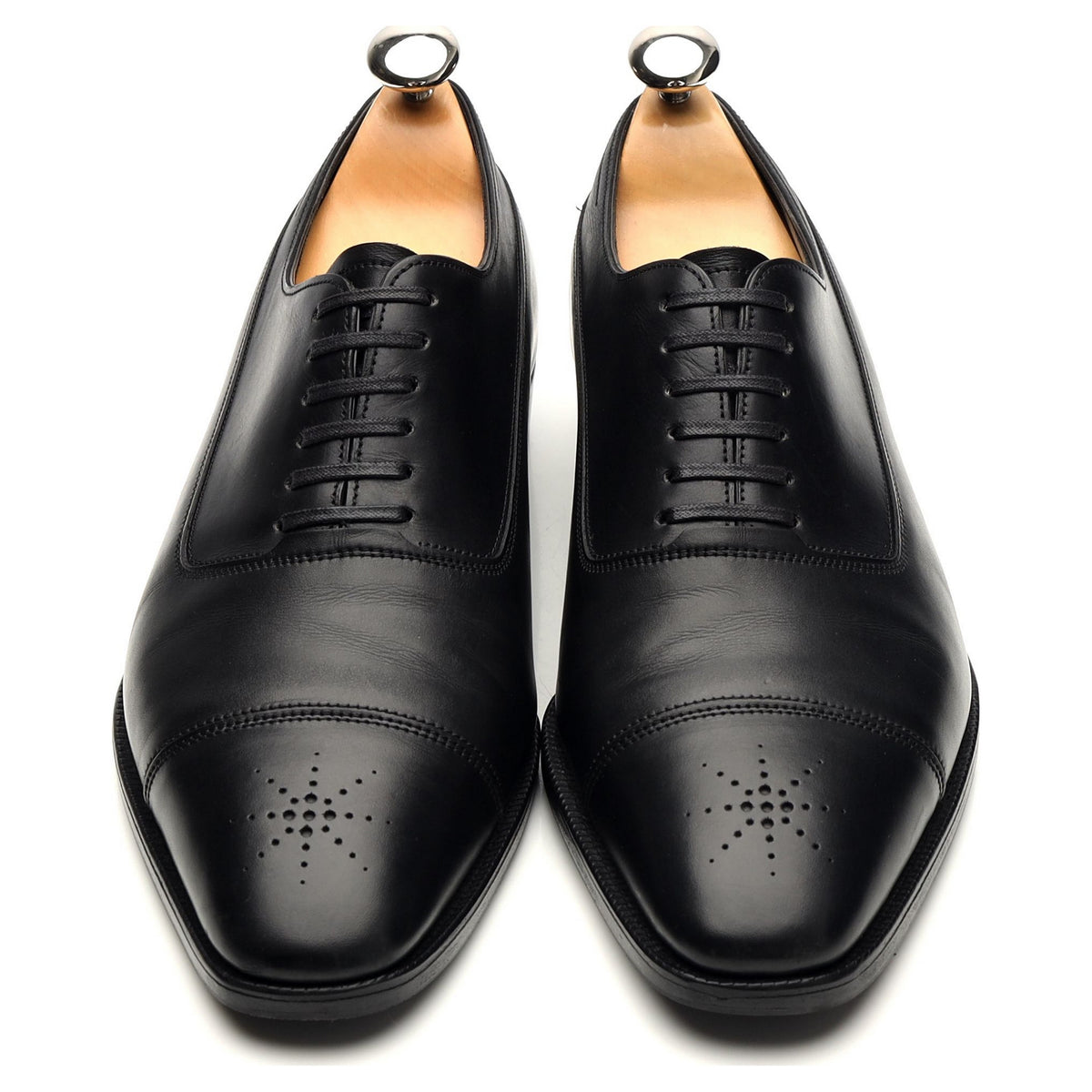 &#39;Sutton&#39; Black Leather Oxford UK 7.5 E