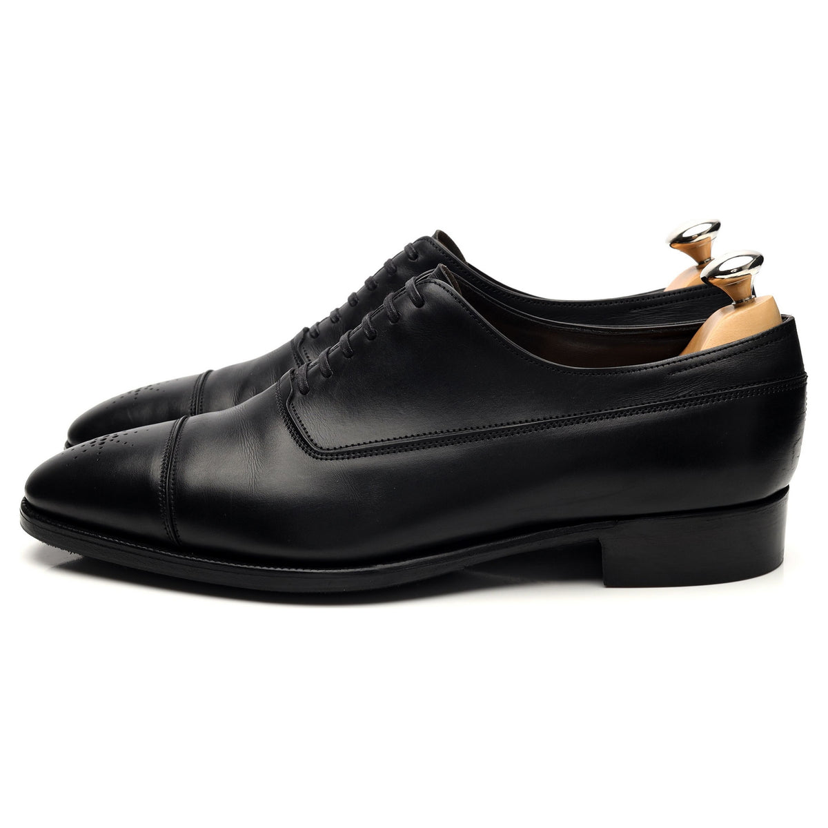 &#39;Sutton&#39; Black Leather Oxford UK 7.5 E