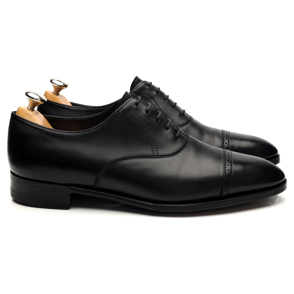 &#39;Philip II&#39; Black Leather Oxford UK 7.5 EE