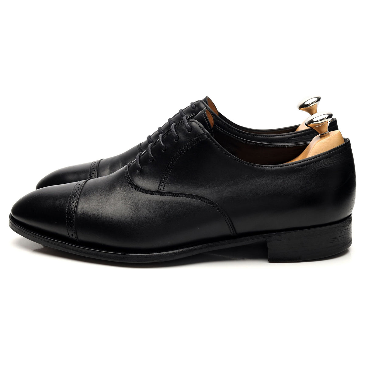 &#39;Philip II&#39; Black Leather Oxford UK 7.5 EE