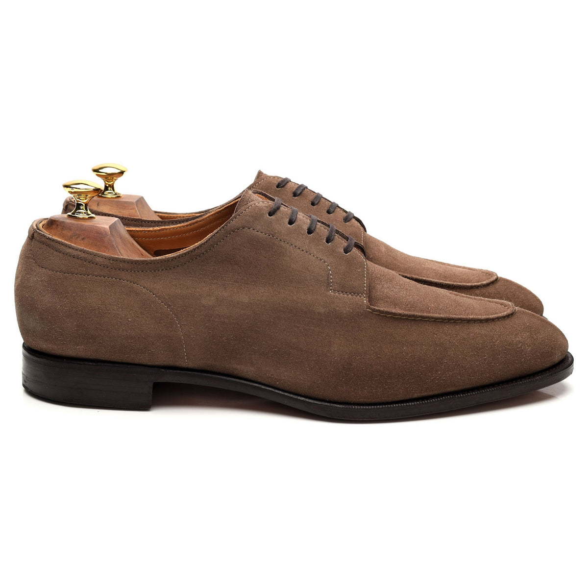 &#39;Dover&#39; Light Brown Suede Split Toe Derby UK 11 E