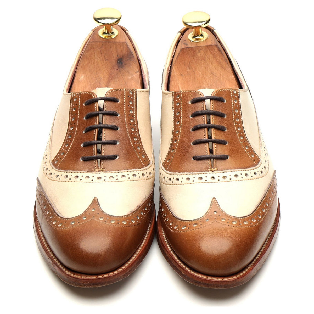 Women&#39;s &#39;Freya&#39; Brown and Beige Leather Oxford UK 4 D