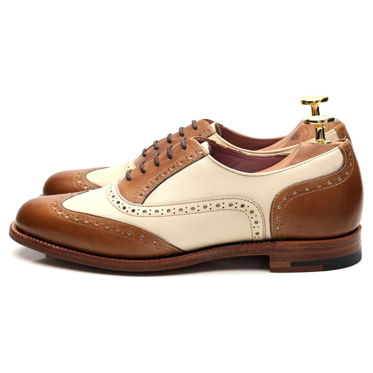 Women&#39;s &#39;Freya&#39; Brown and Beige Leather Oxford UK 4 D