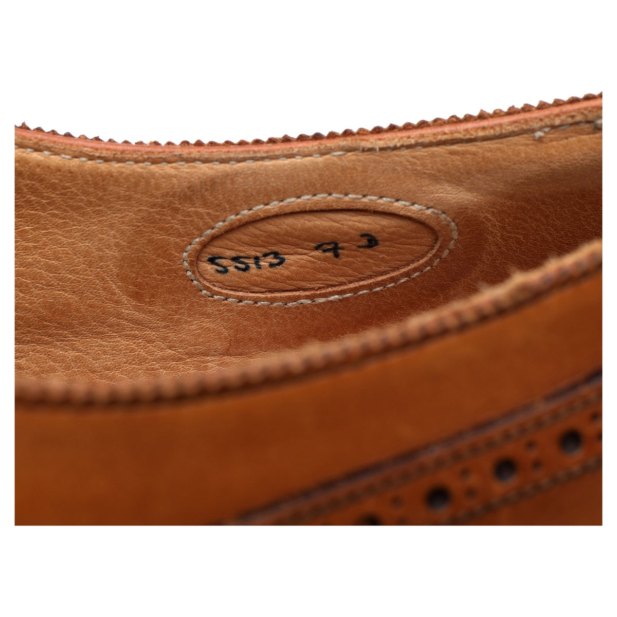 Tan Brown Leather Oxford UK 7 D