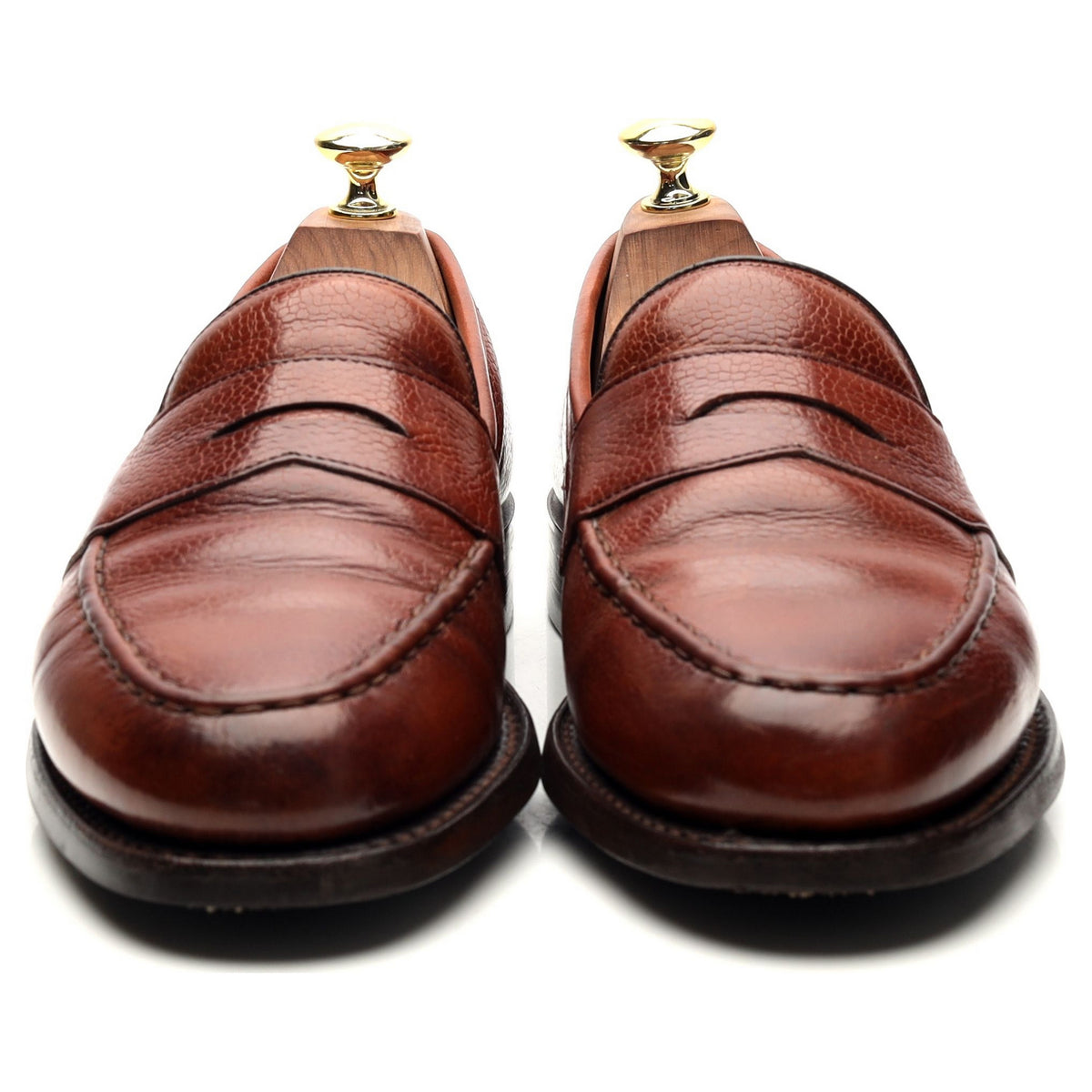 &#39;Howard&#39; Tan Brown Leather Loafers UK 7 F
