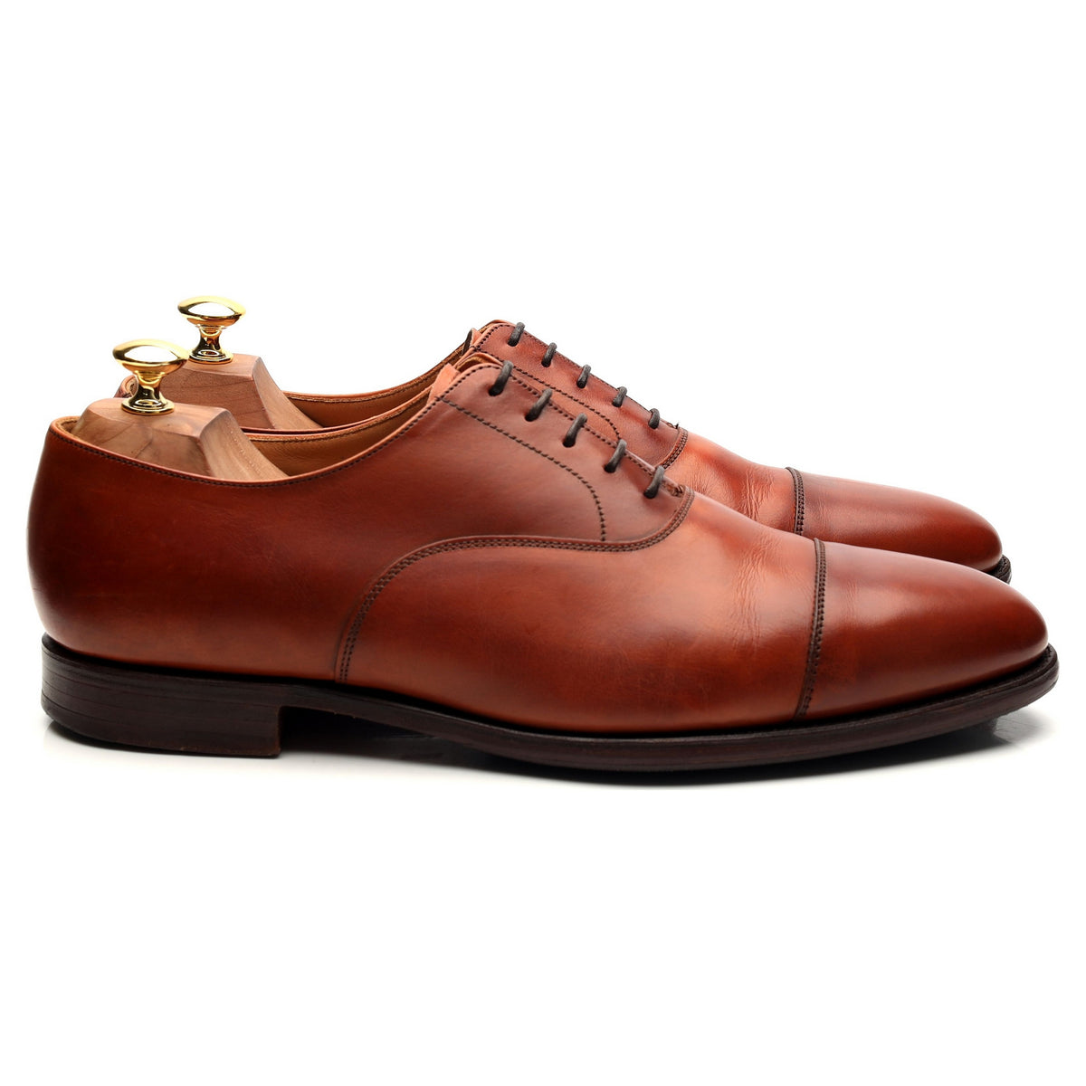 &#39;Connaught&#39; Tan Brown Leather Oxford UK 10.5 E