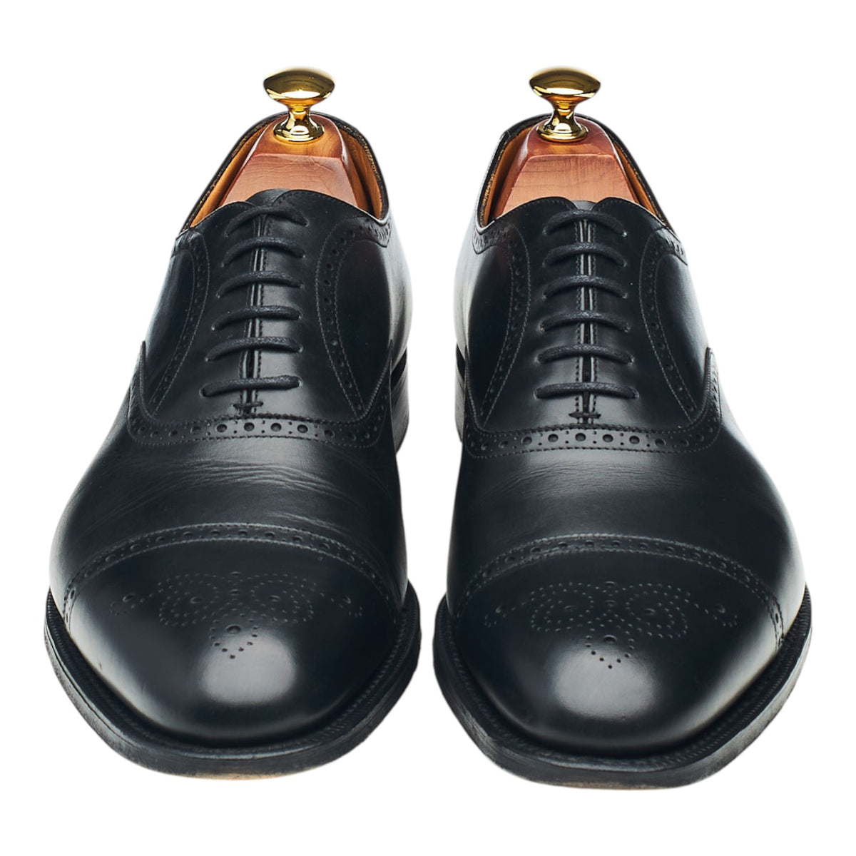 'Toronto' Black Leather Oxford Brogues UK 9.5 G