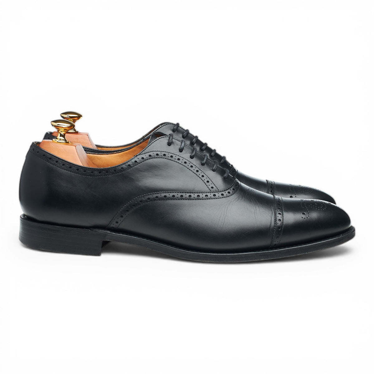 'Toronto' Black Leather Oxford Brogues UK 9.5 G
