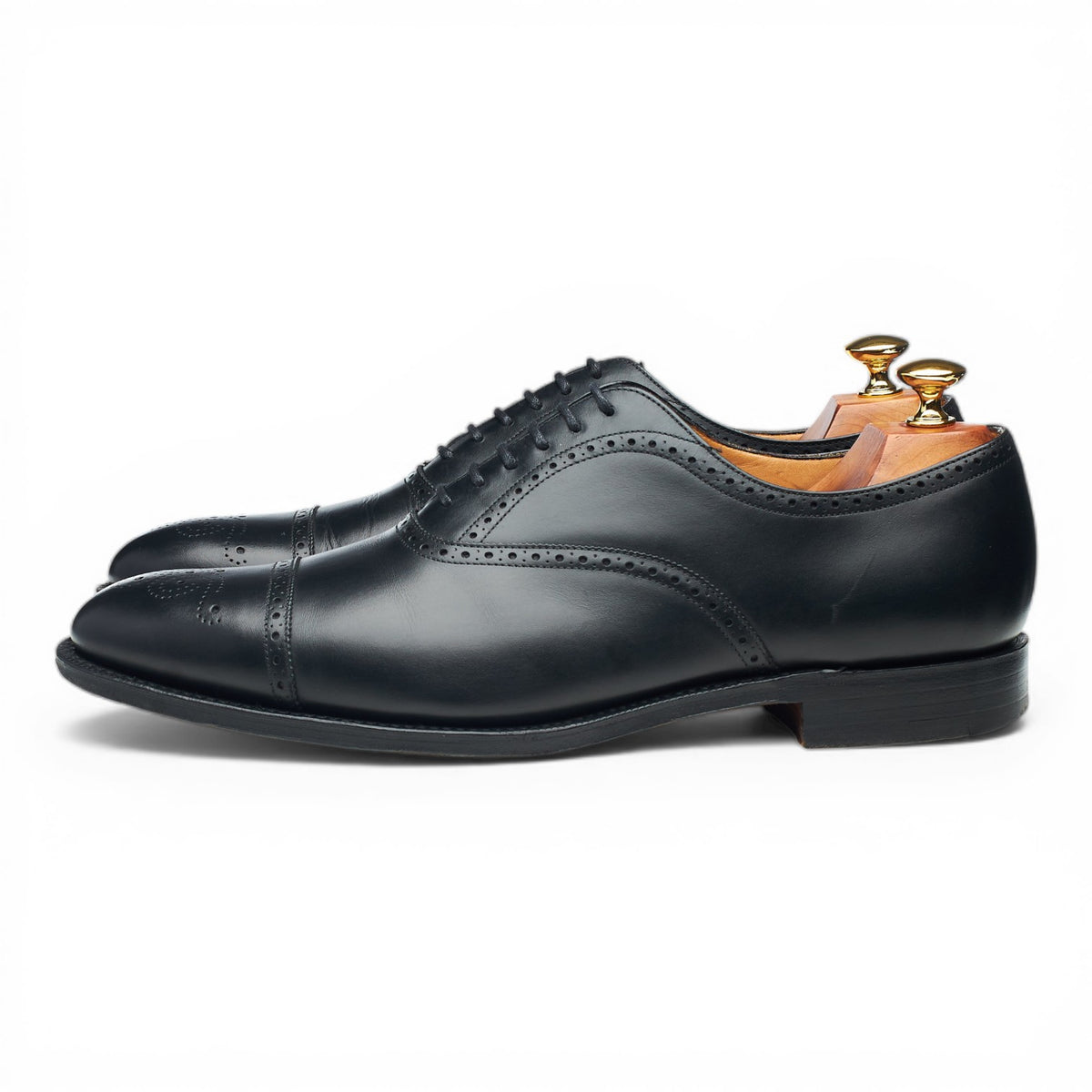 'Toronto' Black Leather Oxford Brogues UK 9.5 G